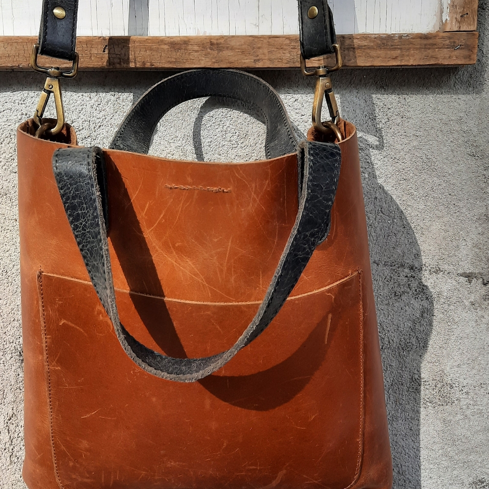 Brown Leather Tote Bag